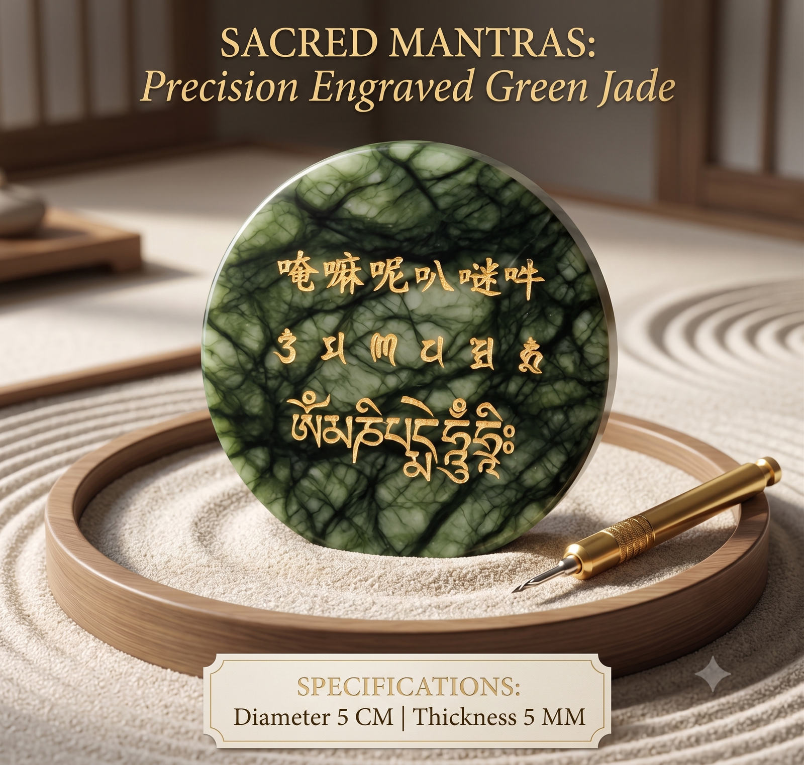 10PCS Handcrafted Water Offering Jade